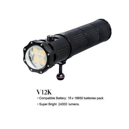 SUPE V12K 24000Lm video scuba light