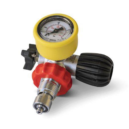 COLTRI filling valve DRV DIN 300bar with pressure gauge