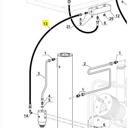 COLTRI High pressure hose 800mm 13-04-0285/AIR