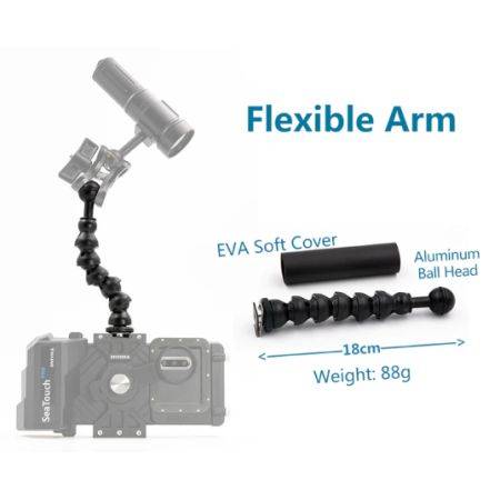 DIVEVOLK flexible arm 18cm for Seatouch housings
