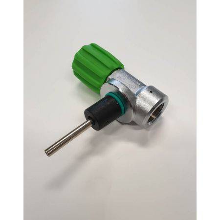 Rebreather valve M26 200bar outlet 90° M18x150