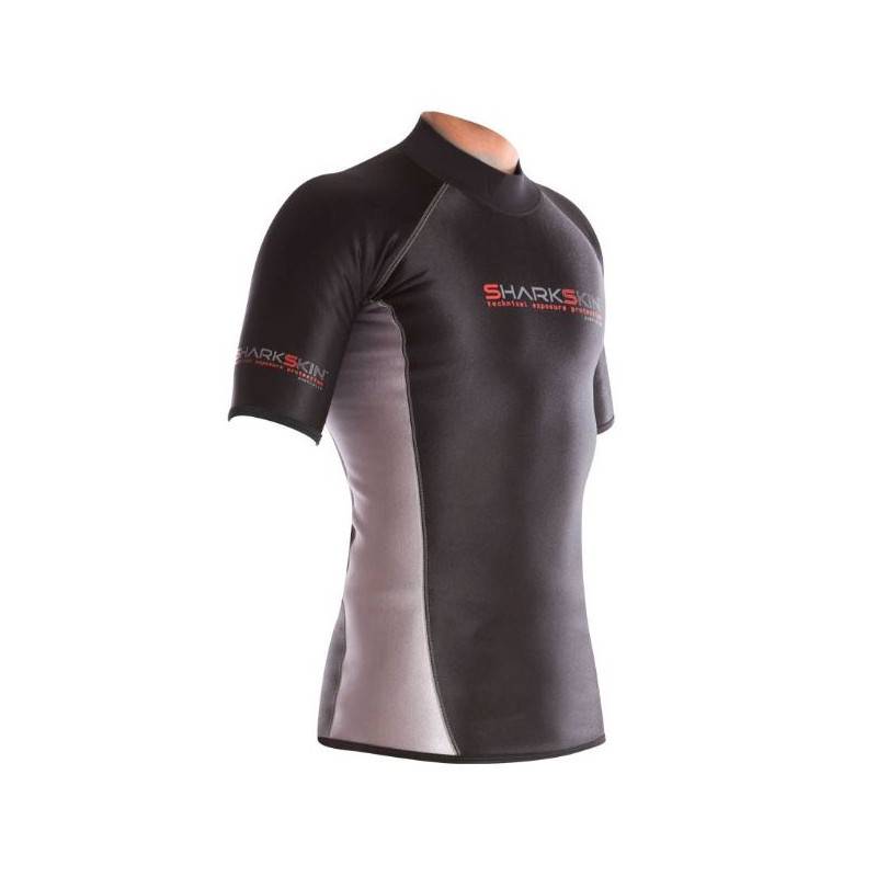 Sharkskin Short Sleeves Vest Chillproof Top Men Sharkskin Short Sleeves Vest Chillproof Top Men