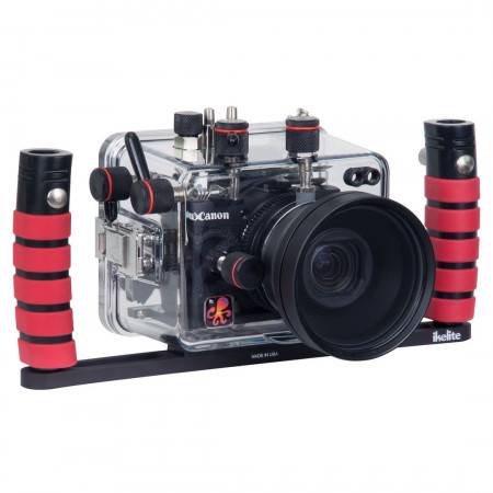 Camera tray with dual release handles Ikelite