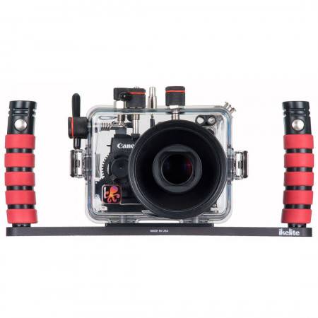 Camera tray with dual release handles Ikelite