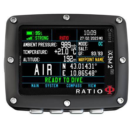 Ratio IX3M 2 TECH+ dive computer GPS