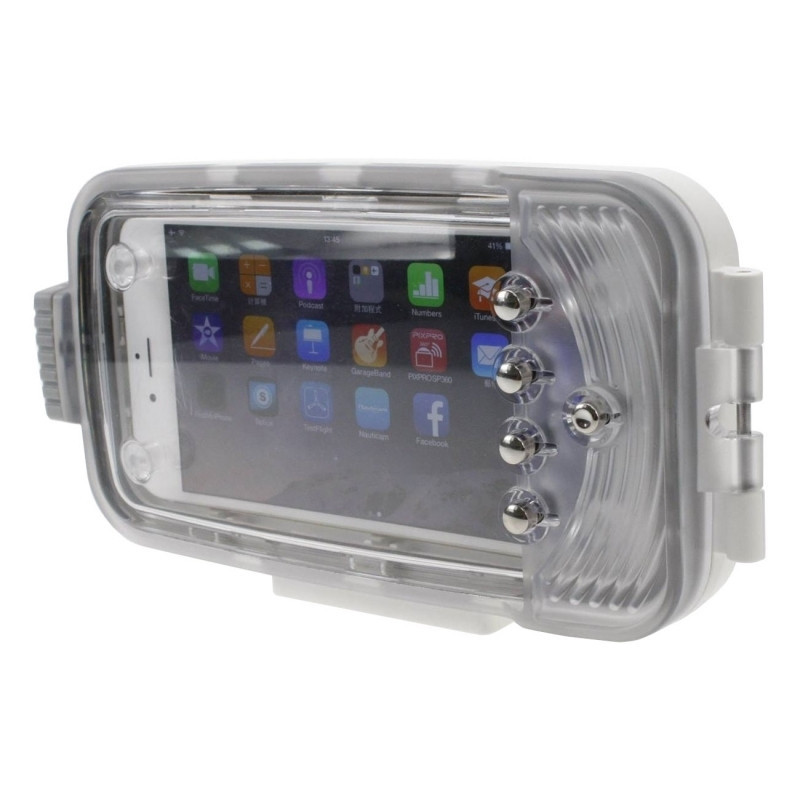 Caisson étanche pour iPhone 6+ - I-Pix-A6W+ Blanc Caisson étanche pour iPhone 6+ - I-Pix-A6W+ Blanc
