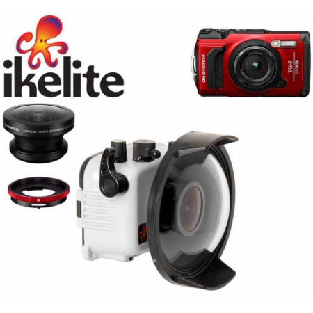 Pack Caisson IKELITE + dome Fishey FCON-T02 + Appareil photo OM SYSTEM TG7