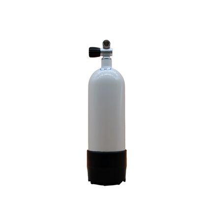 5 liter steel scuba tank 200bar mono valve + boot