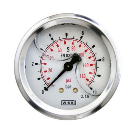 Panel pressure gauge 0-16bar STAINLESS STEEL dia. 63mm G1/4