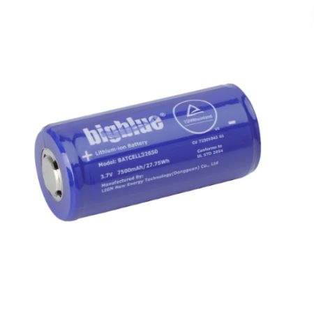 Rechargeable Bigblue Litium-ion battery 32650
