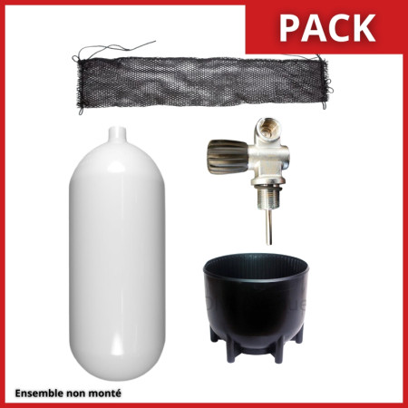 Pack bouteille de plongée acier 15 Litre Long 232 bar