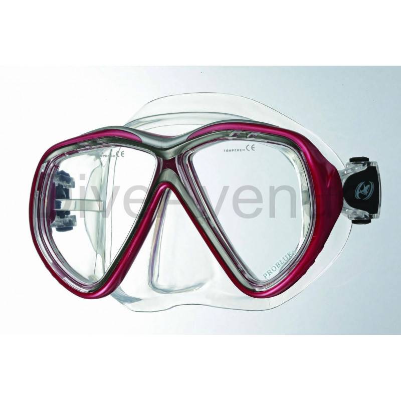Two lens dive mask in silicon - 12x pieces pack