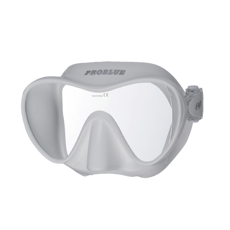 White frameless silicon scuba diving mask