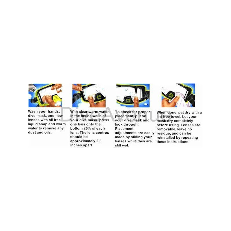 DiveOptx mask magnifiers DiveOptx mask magnifiers