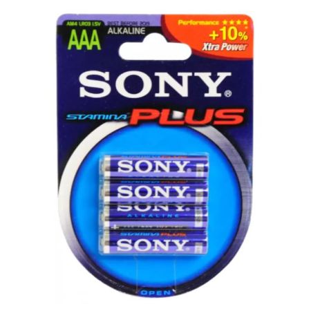 LR03 SONY AAA pack of 4x alkaline cells