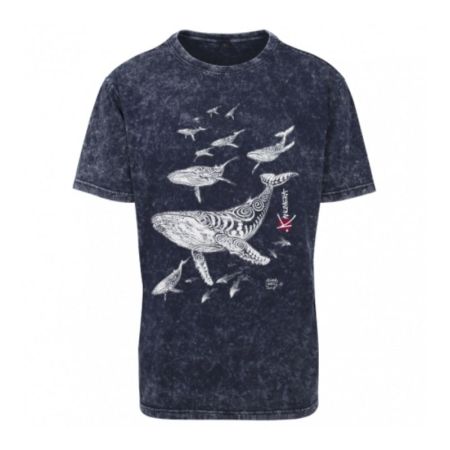 T-shirt Kanumera Homme délavé Ample Le Champ de Baleines
