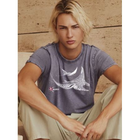 T-shirt Kanumera Homme délavé Les Raies Tatoos
