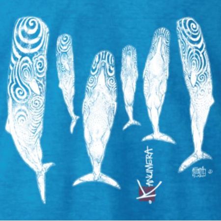 T-shirt Kanumera Homme délavé col V Le sommeil des Cachalots