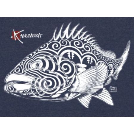 Kanumera T-Shirt Men's V-Neck with Grouper Tattoo