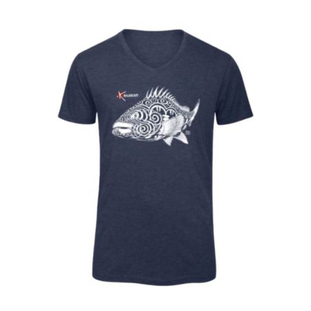 T-shirt Kanumera Homme Col V Le Mérou tatoo