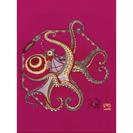 Kanumera T-Shirt Women's Organic Loose-Fit Octopus