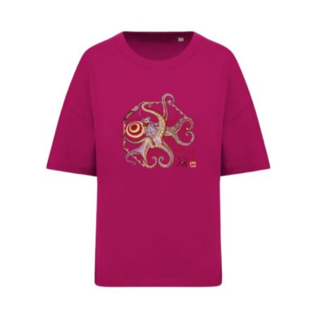Kanumera T-Shirt Women's Organic Loose-Fit Octopus