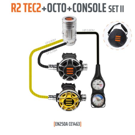 Pack détendeur R2 TEC2 set III avec octo et console à 3 éléments TECLINE