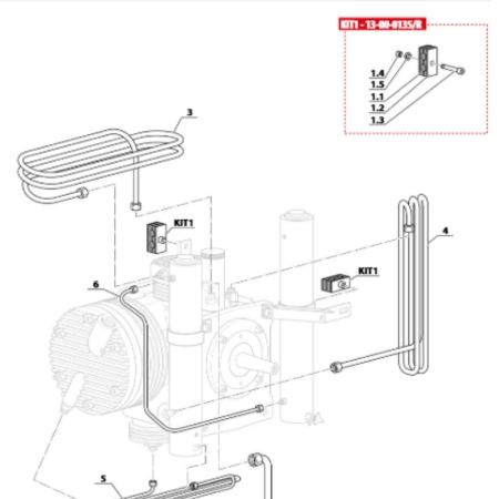 kit de support de tuyau avec bloc anti-vibration COLTRI