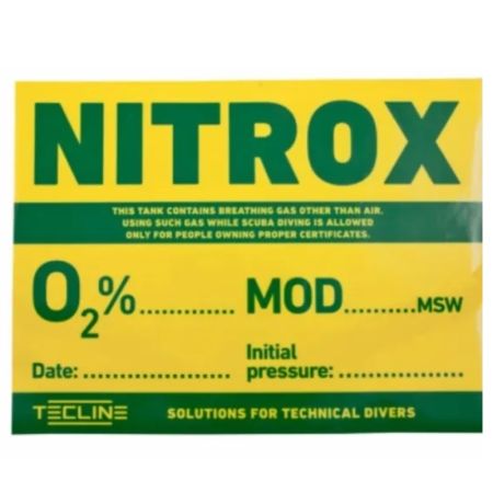 Autocollant TECLINE NITROX (30 x 22.5 cm)