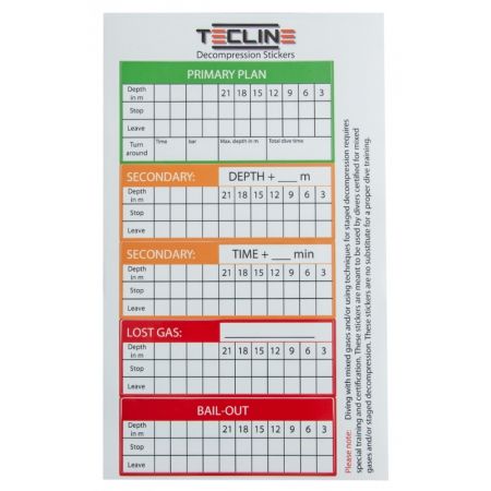 TECLINE DECOMPRESSION Stickers (set of 5) (10.5 x 4 cm)