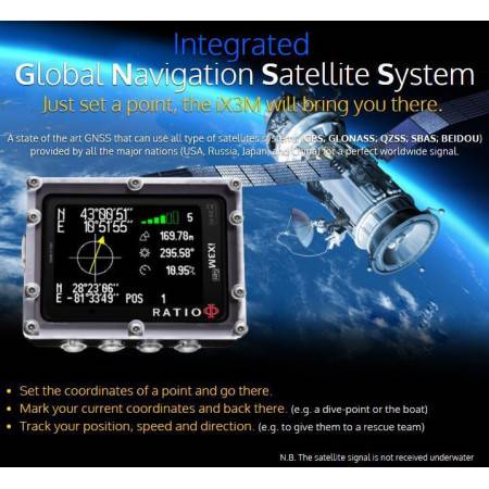 Ordinateur de plongée Nitrox Ratio IX3M2 EASY GPS