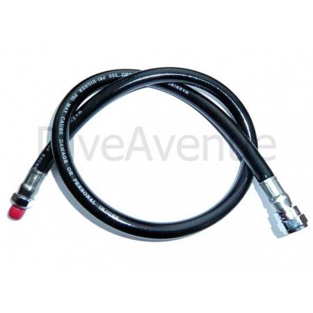 Rubber regulator hose 100cm black