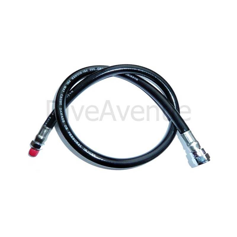 Rubber regulator hose 100cm black Rubber regulator hose 100cm black