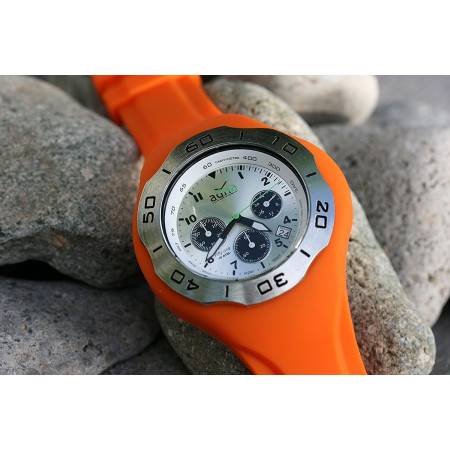 Bracelet silicone ORANGE pour montre A.D.N.A