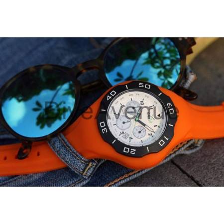 Bracelet silicone ORANGE pour montre A.D.N.A