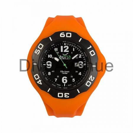 Bracelet silicone ORANGE pour montre A.D.N.A