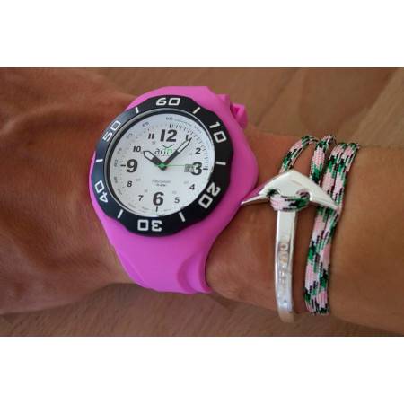 PINK silicon band A.D.N.A watch