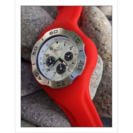 Bracelet silicone ROUGE pour montre A.D.N.A