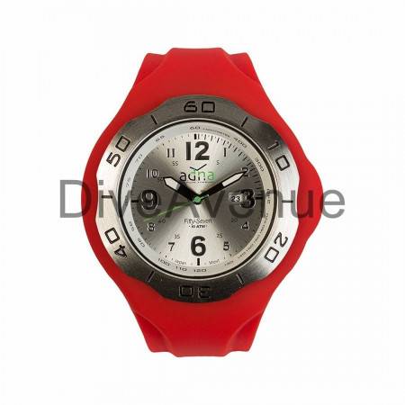 RED silicon band A.D.N.A watch