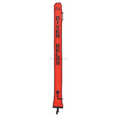Diving surface marker 1.82m with inflator and valve