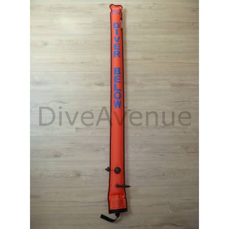 Diving surface marker 1.82m with inflator and valve