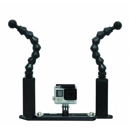 Adjustable GoPro tray w/ 7in flex arms Bigblue