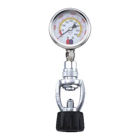 Manomètre De Plongée – 400 Bar / 6000 Psi – Pour Vérifier La Pression Des Bouteilles – Acier Inox