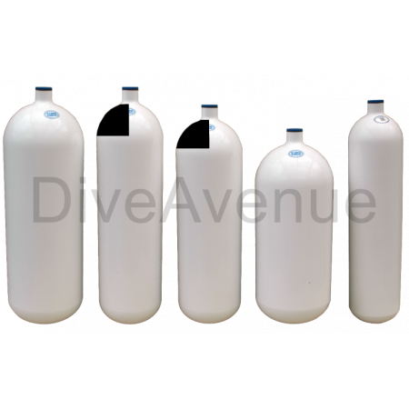 Bouteille de plongée 5L 200bar acier nue FABER