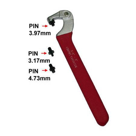 Adjustable C-spanner wrench