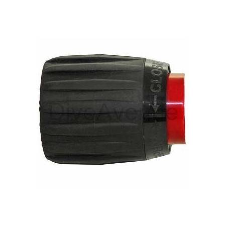 Vindicator handwheel for scuba valve with ON/OFF indicator.