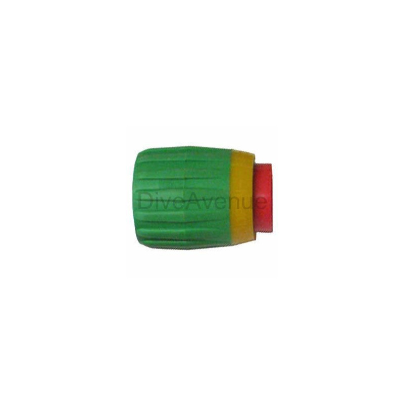 Vindicator handwheel for scuba valve with ON/OFF indicator. Vindicator handwheel for scuba valve with ON/OFF indicator.