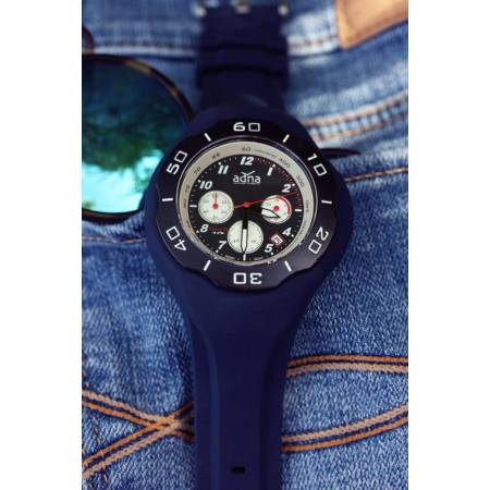NAVY BLUE silicon band A.D.N.A watch
