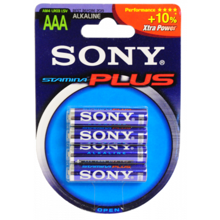 LR03 SONY AAA pack of 4x alkaline cells
