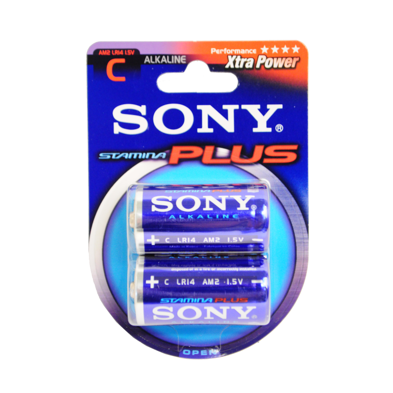 Pack de 2x piles alkalines C LR14 SONY - DIVEAVENUE